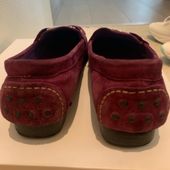 Leather burgundy shoes - Picture 4 of 12